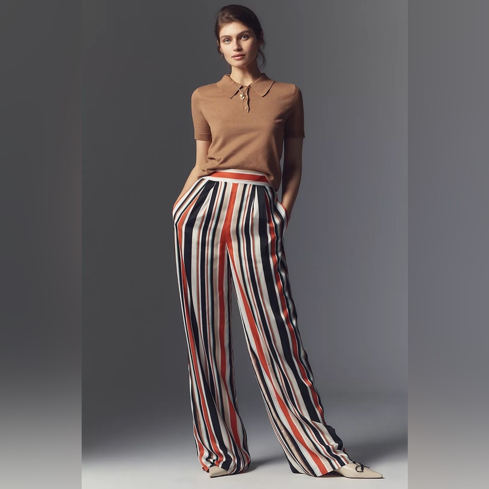 New - Hutch Riviera Printed Wide-Leg Pants